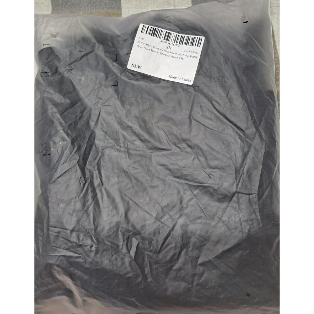 Womens Pearls Long Sleeves Open Front Jacket Outerwear Black‎ 2XL - Picture 10 of 10